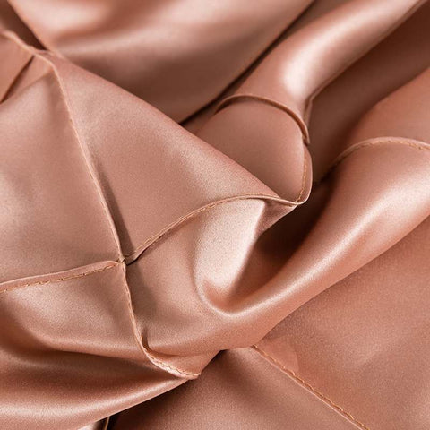 Embellish Pleated Bridal Quilt Set Peach - 12 Pieces Set with Free Quilt Filling