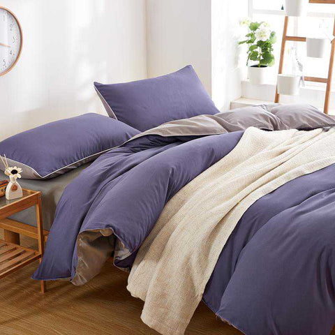 Luxury Reversible Spruce And Grey Duvet Set