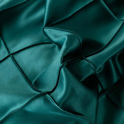 Embellish Pleated Bridal Quilt Set Teal- 12 Pieces Set with Free Quilt Filling