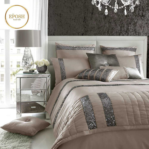 Elegant Look Beige Bridal Quilt Set  - 12 Pieces Set with Free Quilt Filling