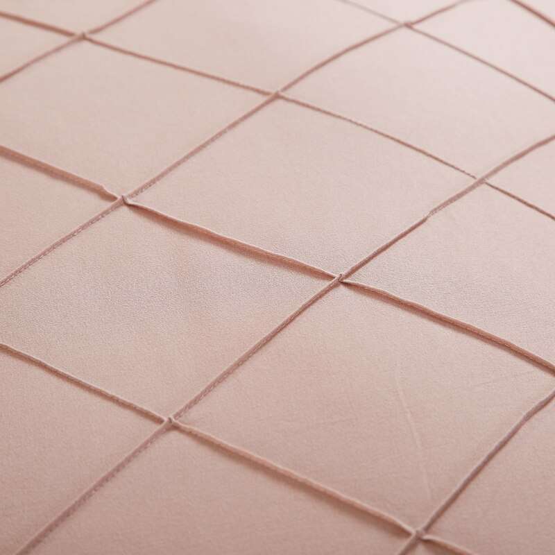 Exotic Embellish Cross Pleated Duvet Set - Peach