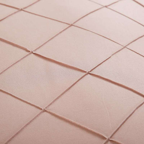 Exotic Embellish Cross Pleated Duvet Set - Peach