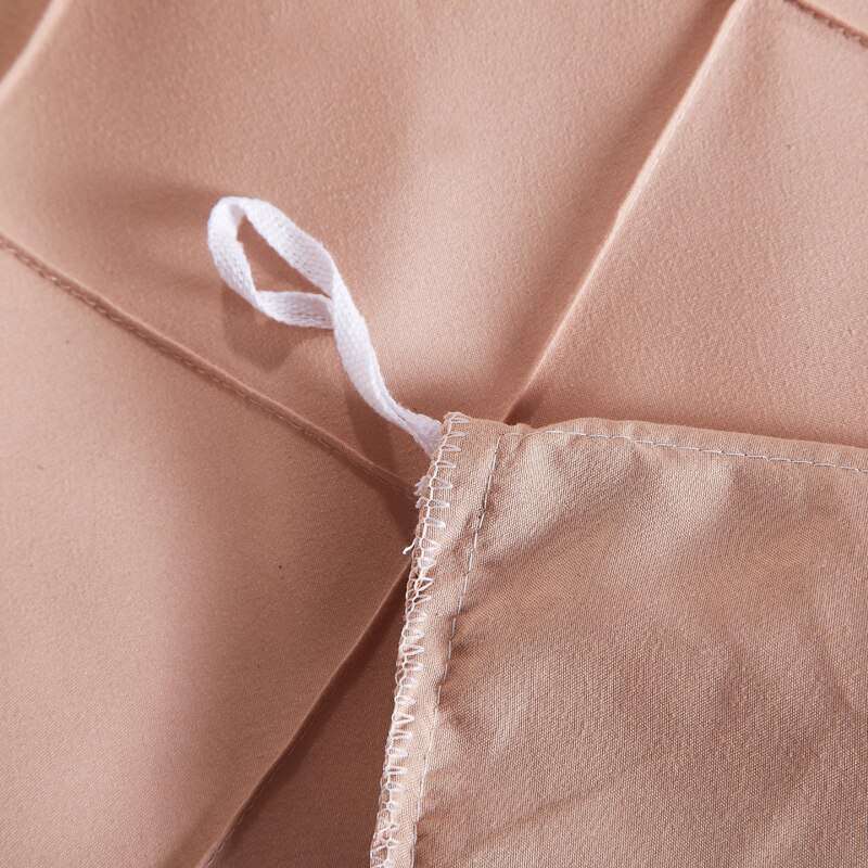 Exotic Embellish Cross Pleated Duvet Set - Peach