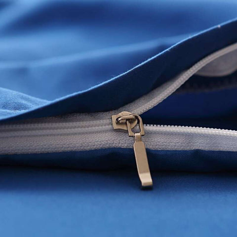 Exotic Embellish Cross Pleated Duvet Set - Royal Blue