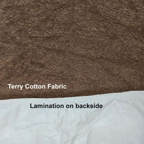 Terry Cotton Waterproof Mattress Protector - Brown