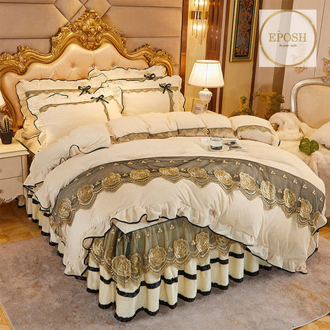 Luxury Velvet Duvet Cream-King