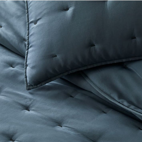 Velvet Bedspread Slate Blue