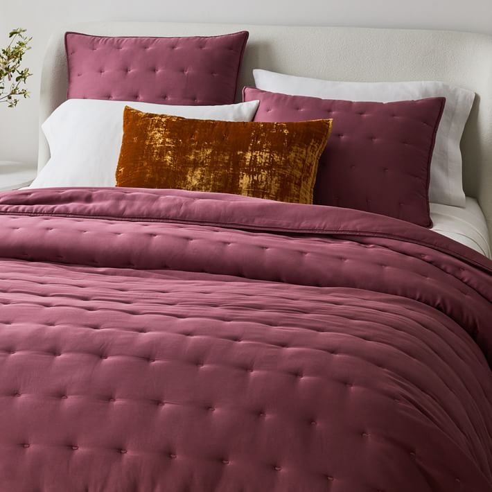 Velvet Bedspread Maroon