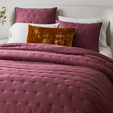 Velvet Bedspread Maroon