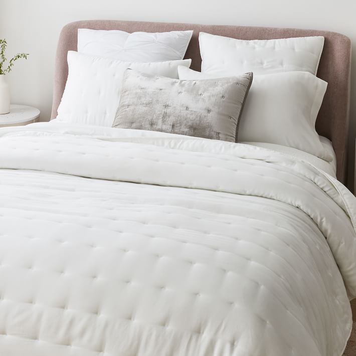 Velvet Bedspread White