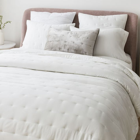 Velvet Bedspread White