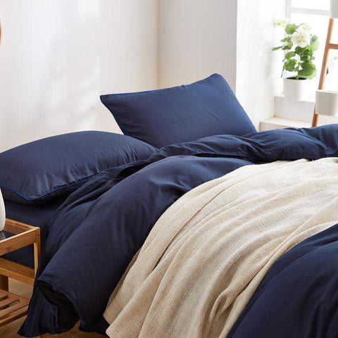 Luxury Navy Blue Duvet Set