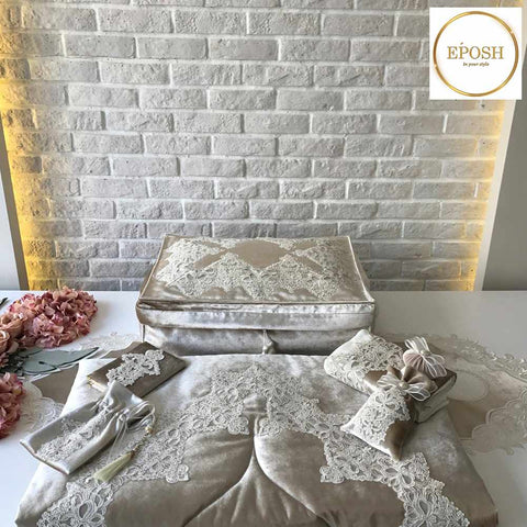 Islamic Prayer Mat set - Beige