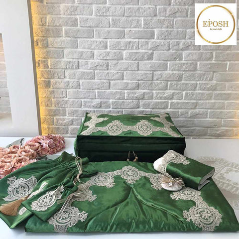 Islamic Prayer Mat set - Green 2