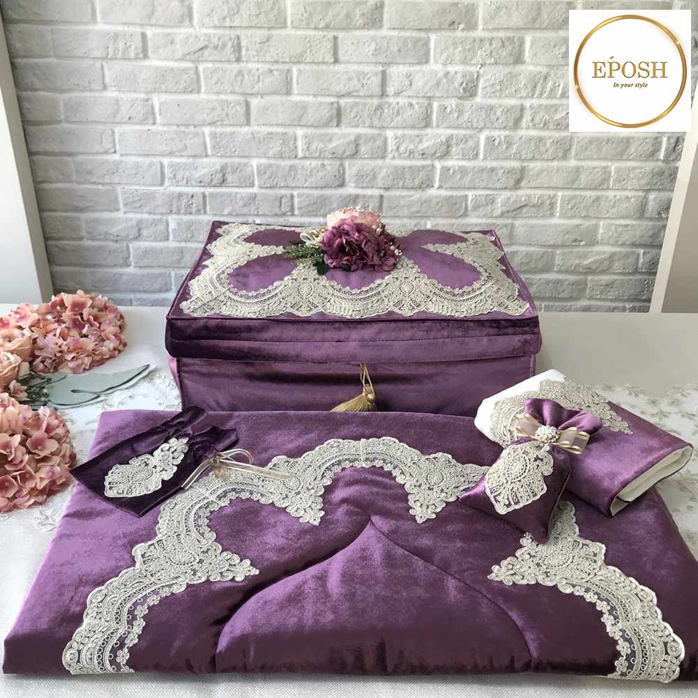 Islamic Prayer Mat set - Purple