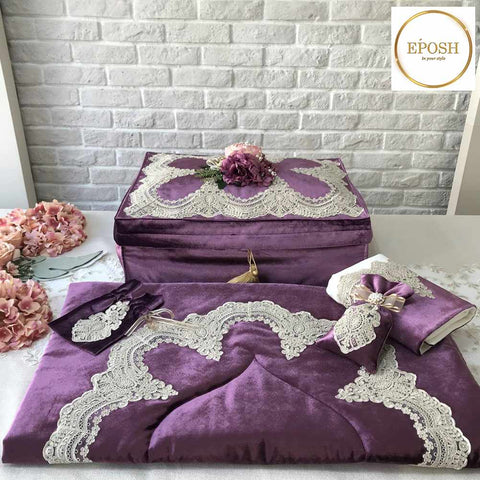 Islamic Prayer Mat set - Purple