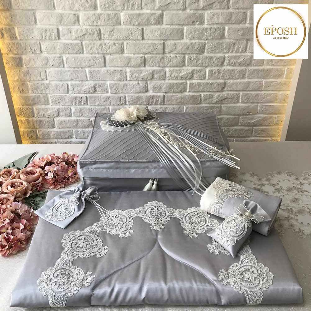 Islamic Prayer Mat set - Grey