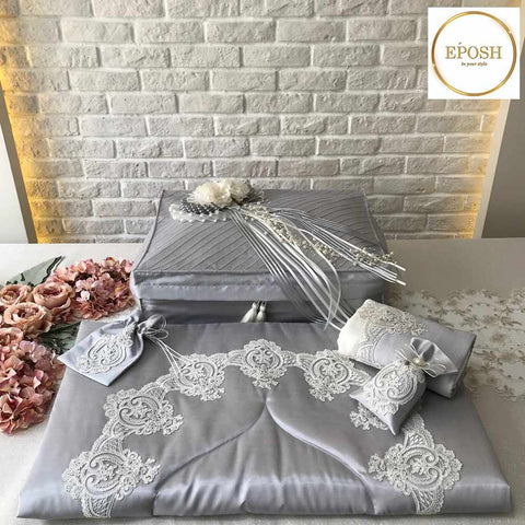 Islamic Prayer Mat set - Grey