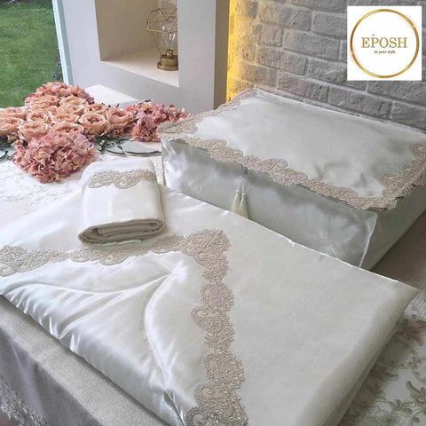 Islamic Prayer Mat set - Light Grey