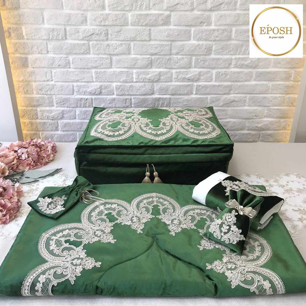 Islamic Prayer Mat set - Green