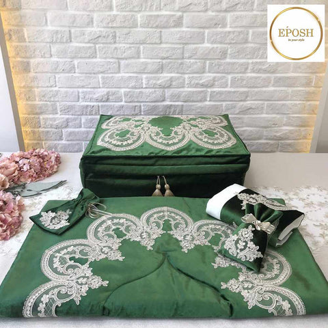 Islamic Prayer Mat set - Green