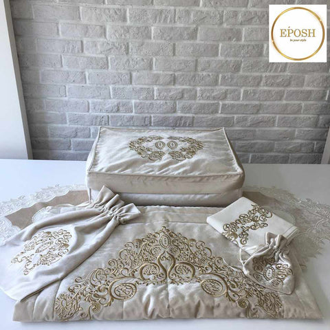 Islamic Prayer Mat set - Beige 2