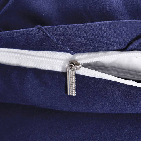 Exotic Embellish Cross Pleated Duvet Set - Blue