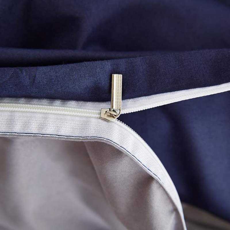 Luxury Reversible Blue And Grey Duvet Set