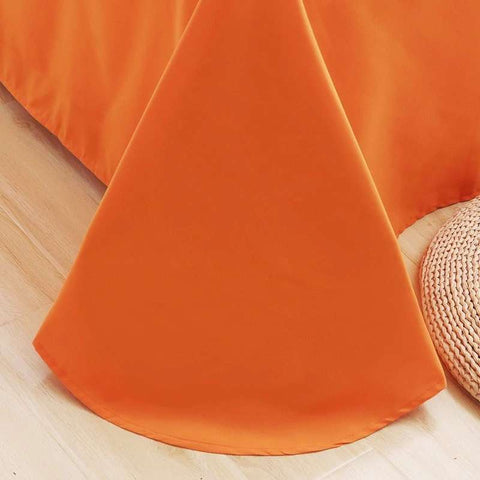 Exotic Embellish Cross Pleated Duvet Set - Orange