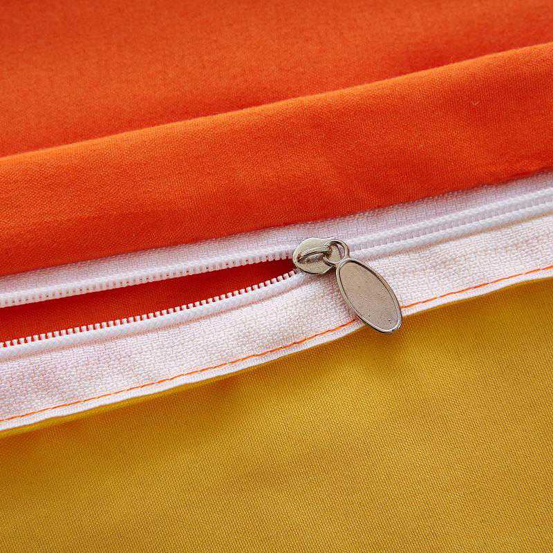 Luxury Reversible Orange And Yellow Duvet Set