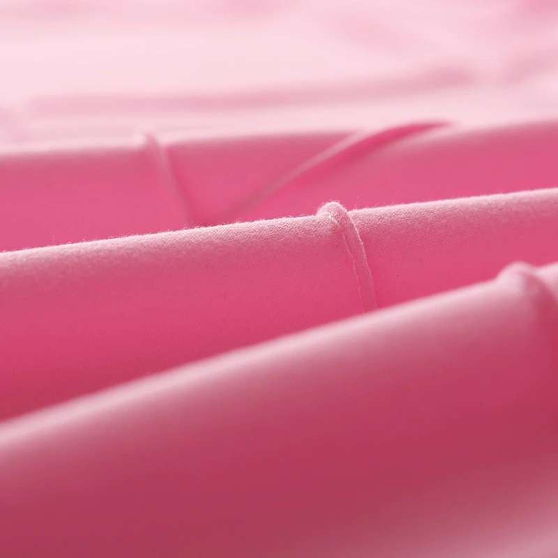 Exotic Embellish Cross Pleated Duvet Set - Pink