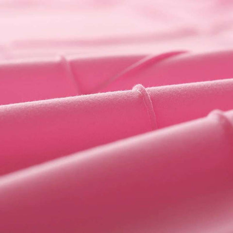 Exotic Embellish Cross Pleated Duvet Set - Pink