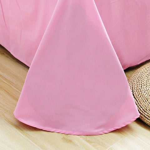 Exotic Embellish Cross Pleated Duvet Set - Pink