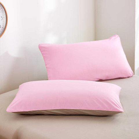Luxury Reversible Pink And Beige Duvet Set