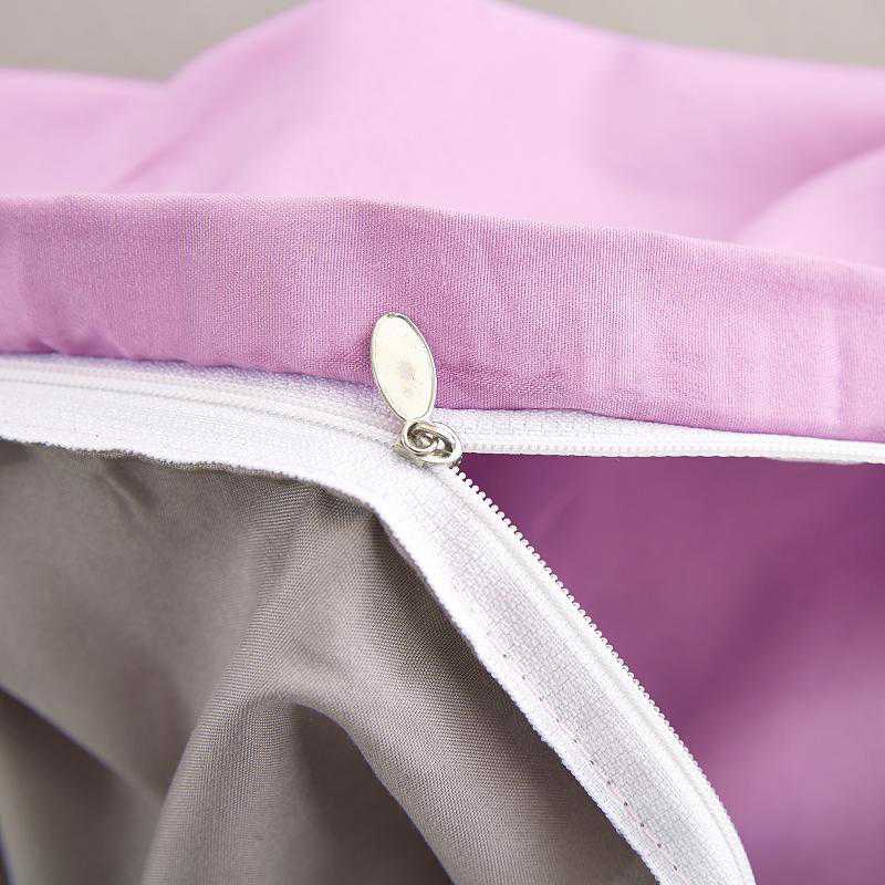 Luxury Reversible Pinkish Purple And Grey Duvet Set