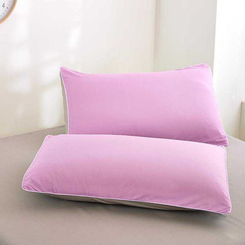 Luxury Reversible Pinkish Purple And Grey Duvet Set