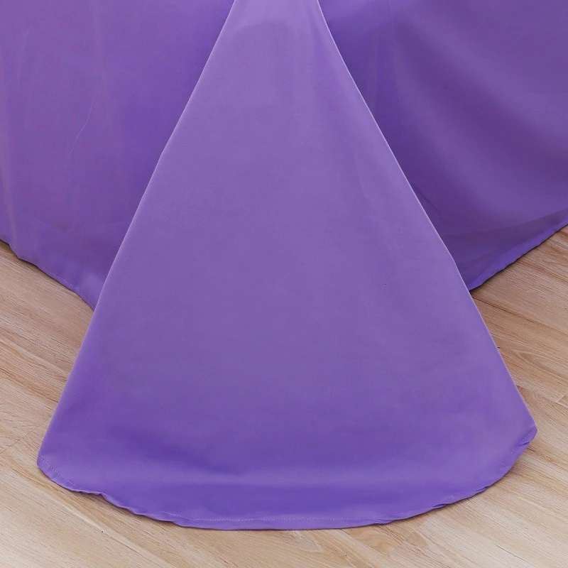 Exotic Embellish Cross Pleated Duvet Set - Purple