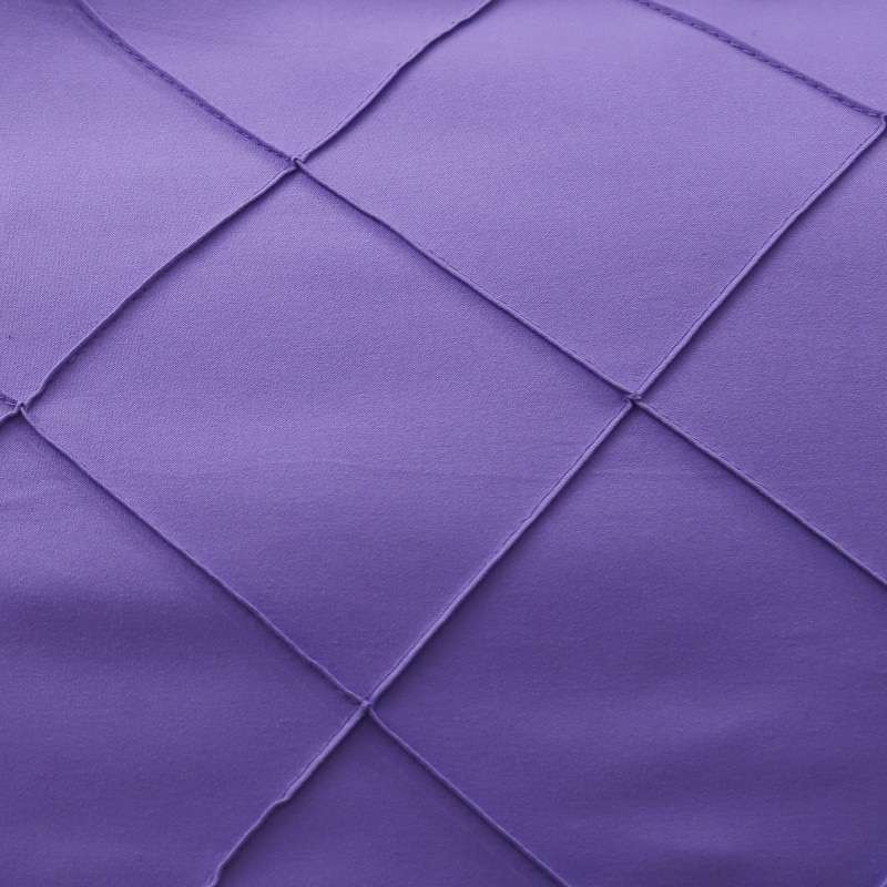 Exotic Embellish Cross Pleated Duvet Set - Purple