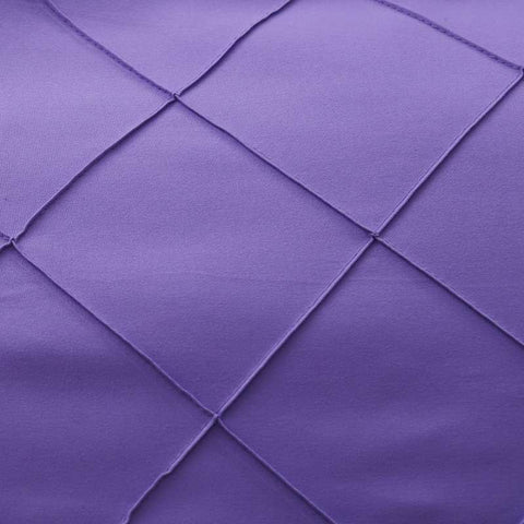 Exotic Embellish Cross Pleated Duvet Set - Purple
