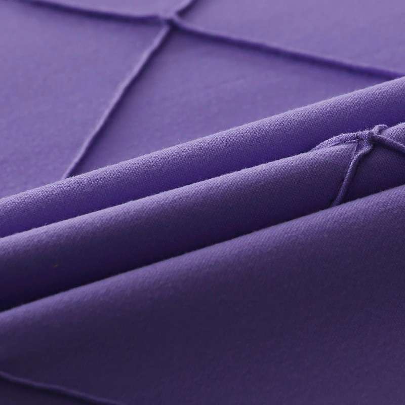 Exotic Embellish Cross Pleated Duvet Set - Purple