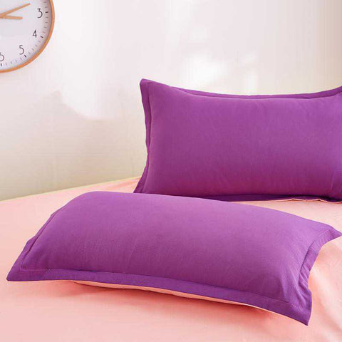 Luxury Reversible Purple And Pink Duvet Set