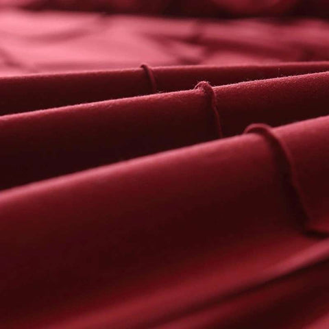 Exotic Embellish Cross Pleated Duvet Set - Maroon