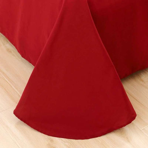 Exotic Embellish Cross Pleated Duvet Set - Maroon