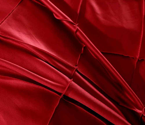 Exotic Embellish Cross Pleated Duvet Set - Red