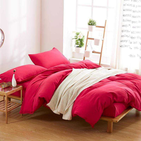 Luxury Rose Red Duvet Set