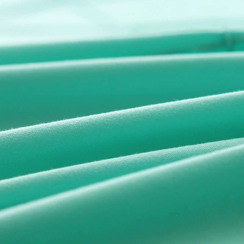 Exotic Embellish Cross Pleated Duvet Set - Aqua Green