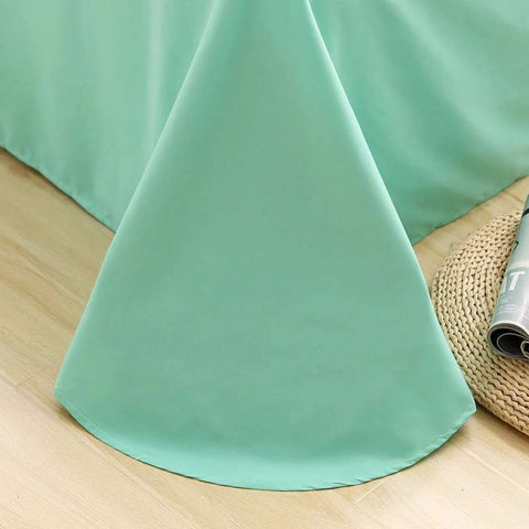 Exotic Embellish Cross Pleated Duvet Set - Aqua Green