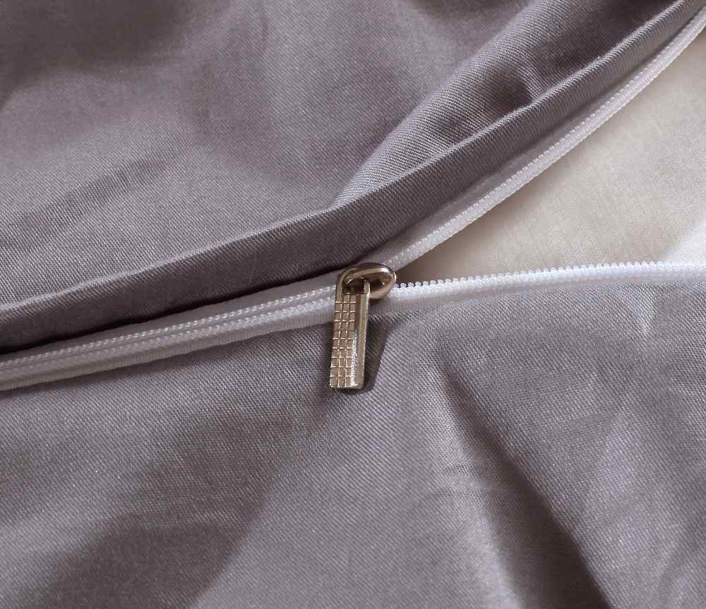 Exotic Embellish Cross Pleated Duvet Set - Silver Grey