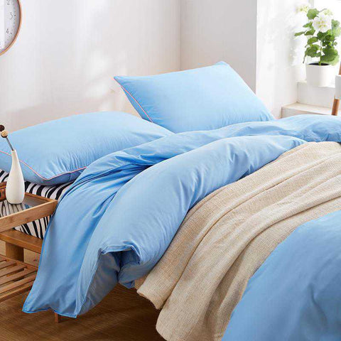 Luxury Sky Blue Duvet Set