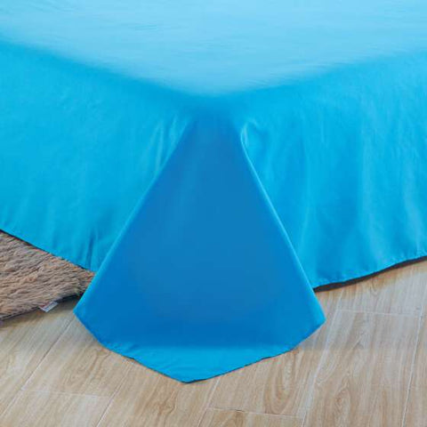 Exotic Embellish Cross Pleated Duvet Set - Deep Sky Blue